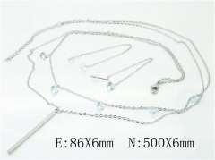 HY Wholesale 316L Stainless Steel Earrings Necklace Jewelry Set-HY59S1853OW