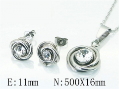 HY Wholesale 316L Stainless Steel Earrings Necklace Jewelry Set-HY59S1836PQ