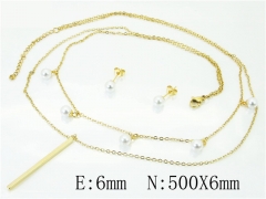 HY Wholesale 316L Stainless Steel Earrings Necklace Jewelry Set-HY59S1860HEE