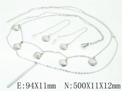 HY Wholesale 316L Stainless Steel Earrings Necklace Jewelry Set-HY59S1845OA
