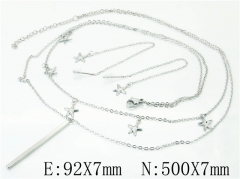 HY Wholesale 316L Stainless Steel Earrings Necklace Jewelry Set-HY59S1882OF