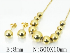 HY Wholesale 316L Stainless Steel Earrings Necklace Jewelry Set-HY59S1833MB
