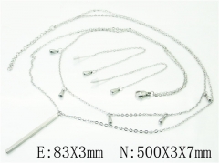 HY Wholesale 316L Stainless Steel Earrings Necklace Jewelry Set-HY59S1884OW