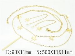 HY Wholesale 316L Stainless Steel Earrings Necklace Jewelry Set-HY59S1878HEE