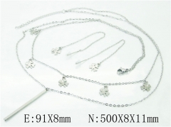 HY Wholesale 316L Stainless Steel Earrings Necklace Jewelry Set-HY59S1849OE