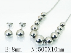 HY Wholesale 316L Stainless Steel Earrings Necklace Jewelry Set-HY59S1832LW