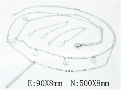 HY Wholesale 316L Stainless Steel Earrings Necklace Jewelry Set-HY59S1850OQ
