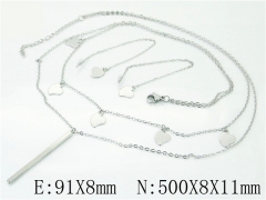 HY Wholesale 316L Stainless Steel Earrings Necklace Jewelry Set-HY59S1857OQ