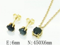 HY Wholesale 316L Stainless Steel Earrings Necklace Jewelry Set-HY12S1083MR