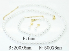 HY Wholesale 316L Stainless Steel Earrings Necklace Jewelry Set-HY59S1824HOD