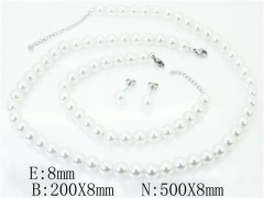 HY Wholesale 316L Stainless Steel Earrings Necklace Jewelry Set-HY59S1827HOE