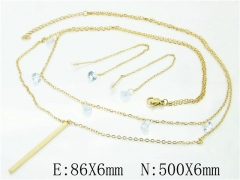 HY Wholesale 316L Stainless Steel Earrings Necklace Jewelry Set-HY59S1854HAA