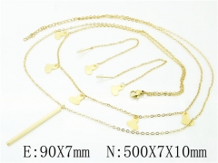 HY Wholesale 316L Stainless Steel Earrings Necklace Jewelry Set-HY59S1874HSS