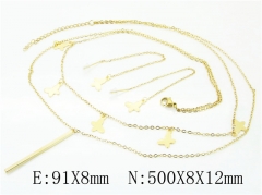 HY Wholesale 316L Stainless Steel Earrings Necklace Jewelry Set-HY59S1870HDD