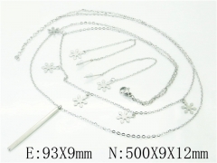 HY Wholesale 316L Stainless Steel Earrings Necklace Jewelry Set-HY59S1879OQ