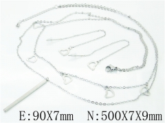 HY Wholesale 316L Stainless Steel Earrings Necklace Jewelry Set-HY59S1861OA