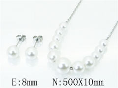 HY Wholesale 316L Stainless Steel Earrings Necklace Jewelry Set-HY59S1830LS