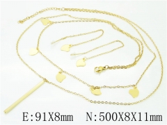 HY Wholesale 316L Stainless Steel Earrings Necklace Jewelry Set-HY59S1858HQQ
