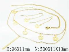 HY Wholesale 316L Stainless Steel Earrings Necklace Jewelry Set-HY59S1856HVV