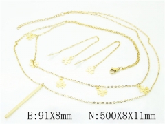 HY Wholesale 316L Stainless Steel Earrings Necklace Jewelry Set-HY59S1851HAA