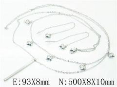 HY Wholesale 316L Stainless Steel Earrings Necklace Jewelry Set-HY59S1871OA