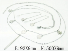 HY Wholesale 316L Stainless Steel Earrings Necklace Jewelry Set-HY59S1875OA