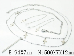 HY Wholesale 316L Stainless Steel Earrings Necklace Jewelry Set-HY59S1865OC