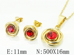 HY Wholesale 316L Stainless Steel Earrings Necklace Jewelry Set-HY59S1844HHD