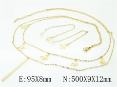 HY Wholesale 316L Stainless Steel Earrings Necklace Jewelry Set-HY59S1848HTT