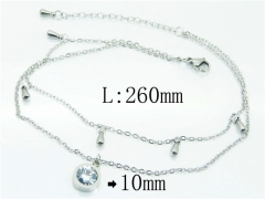 HY Wholesale Stainless Steel 316L Anklet Jewelry-HY59B0743MLW