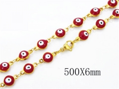 HY Wholesale Stainless Steel 316L Jewelry Gold Chains Eyes-HY40N0512O0