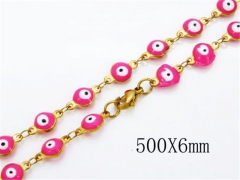 HY Wholesale Stainless Steel 316L Jewelry Gold Chains Eyes-HY40N0511O0