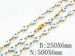 HY Wholesale Stainless Steel 316L Jewelry Gold Chains Sets-HY61S0458HKB