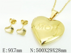 HY Wholesale 316L Stainless Steel Popular Jewelry Earrings Necklace Set-HY59S1889HQQ