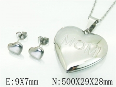 HY Wholesale 316L Stainless Steel Popular Jewelry Earrings Necklace Set-HY59S1888PW