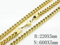 HY Wholesale Stainless Steel 316L Jewelry Fashion Chains Sets-HY73S0110IHE