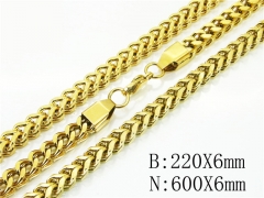 HY Wholesale Stainless Steel 316L Jewelry Fashion Chains Sets-HY73S0112IKS