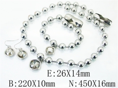 HY Wholesale 316L Stainless Steel Earrings Necklace Jewelry Set-HY73S0103JLV