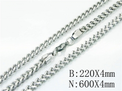 HY Wholesale Stainless Steel 316L Jewelry Fashion Chains Sets-HY73S0107HIS