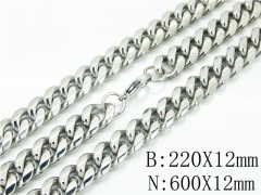 HY Wholesale Stainless Steel 316L Jewelry Fashion Chains Sets-HY73S0114JJE
