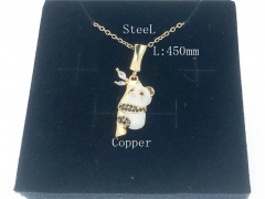 HY Wholesale 316L Stainless Steel Jewelry Cheapest Necklace-HH01N028JO