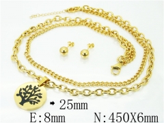 HY Wholesale 316L Stainless Steel Earrings Necklace Jewelry Set-HY91S1149HMC