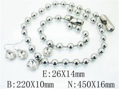HY Wholesale 316L Stainless Steel Earrings Necklace Jewelry Set-HY73S0104JLE
