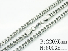 HY Wholesale Stainless Steel 316L Jewelry Fashion Chains Sets-HY73S0109HKZ