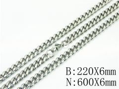 HY Wholesale Stainless Steel 316L Jewelry Fashion Chains Sets-HY73S0120HMD