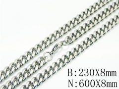 HY Wholesale Stainless Steel 316L Jewelry Fashion Chains Sets-HY73S0118IQQ