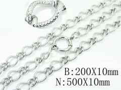 HY Wholesale Stainless Steel 316L Jewelry Fashion Chains Sets-HY40S0435HPW