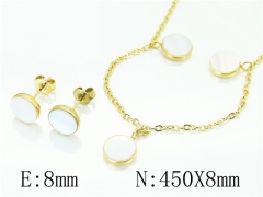 HY Wholesale 316L Stainless Steel Earrings Necklace Jewelry Set-HY06S1044HKE