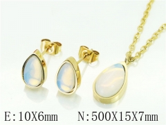 HY Wholesale 316L Stainless Steel Earrings Necklace Jewelry Set-HY06S1042HKW