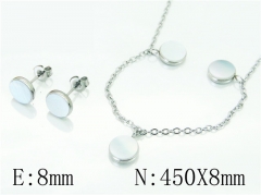 HY Wholesale 316L Stainless Steel Earrings Necklace Jewelry Set-HY06S1043HHE